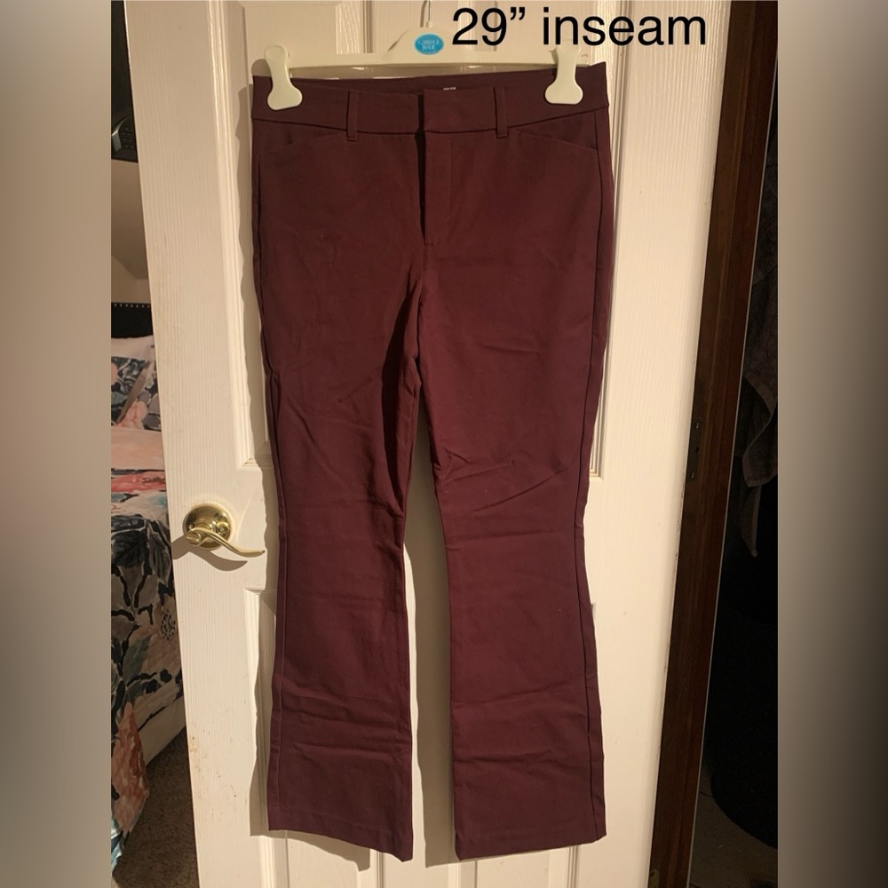 Old Navy Maroon Pixie Flare Pants